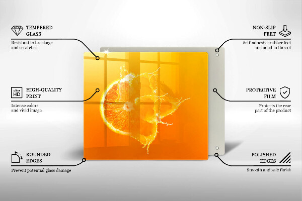 Herdplattenabdeckung Saftige Orangenfrucht