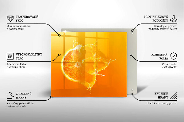 Herdplattenabdeckung Saftige Orangenfrucht