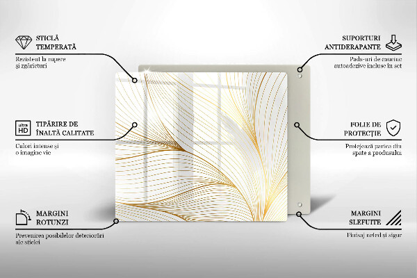 Herdplattenabdeckung Modernes Linienmuster