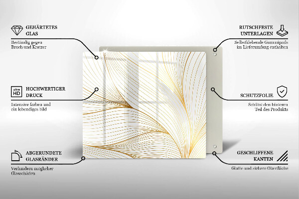 Herdplattenabdeckung Modernes Linienmuster