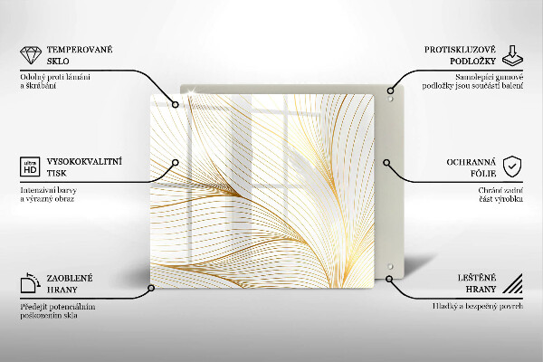 Herdplattenabdeckung Modernes Linienmuster