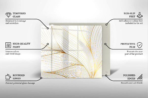 Herdplattenabdeckung Modernes Linienmuster