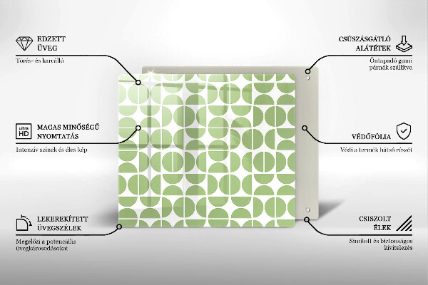 Herdplattenabdeckung Muster aus Boho-Formen