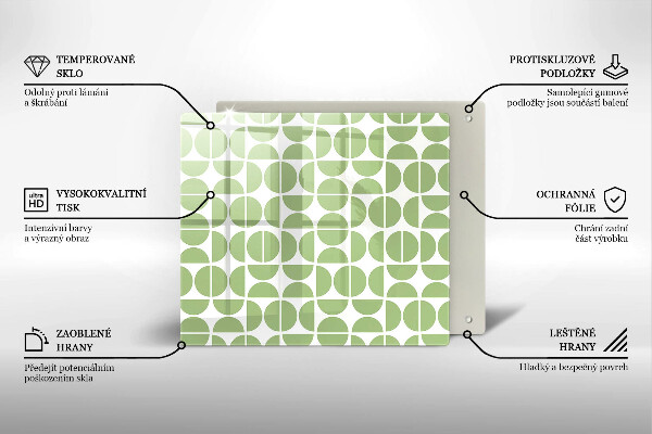 Herdplattenabdeckung Muster aus Boho-Formen