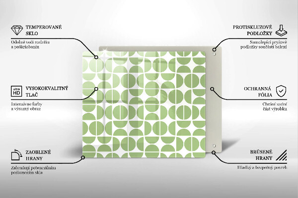 Herdplattenabdeckung Muster aus Boho-Formen