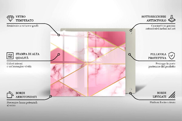 Herdplattenabdeckung Geometrischer Marmor