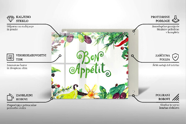 Ceranfeld schutz Inschrift Bon Appetit