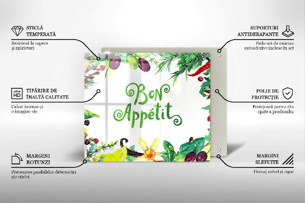 Ceranfeld schutz Inschrift Bon Appetit