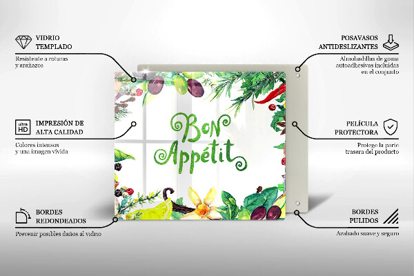 Ceranfeld schutz Inschrift Bon Appetit