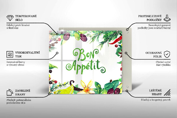 Ceranfeld schutz Inschrift Bon Appetit