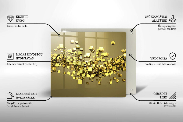 Herdplattenabdeckung Abstrakte 3D-Geometrie
