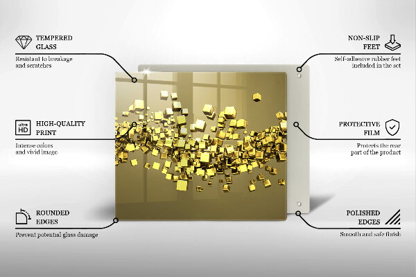 Herdplattenabdeckung Abstrakte 3D-Geometrie