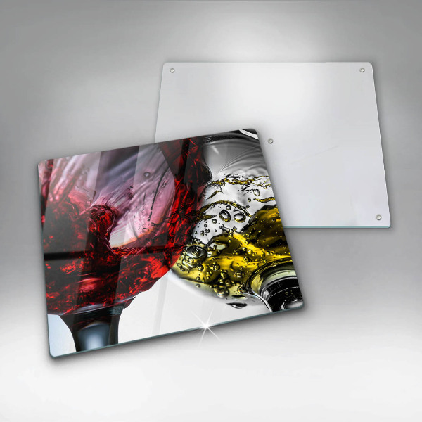 Ceranfeldabdeckung Gläser Wein