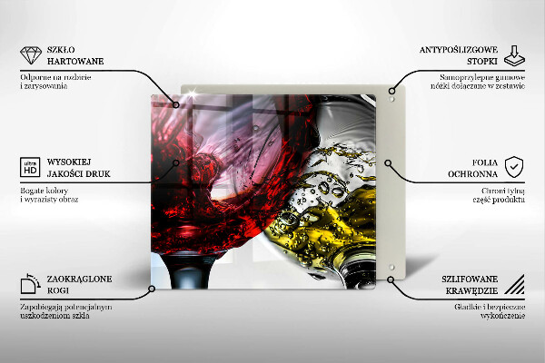 Ceranfeldabdeckung Gläser Wein