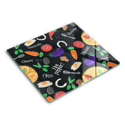 Herdplattenabdeckung Lebensmittelillustration