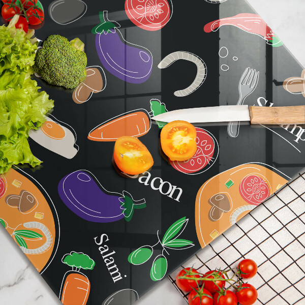 Herdplattenabdeckung Lebensmittelillustration