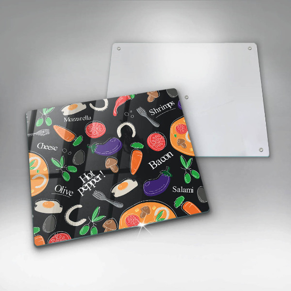 Herdplattenabdeckung Lebensmittelillustration