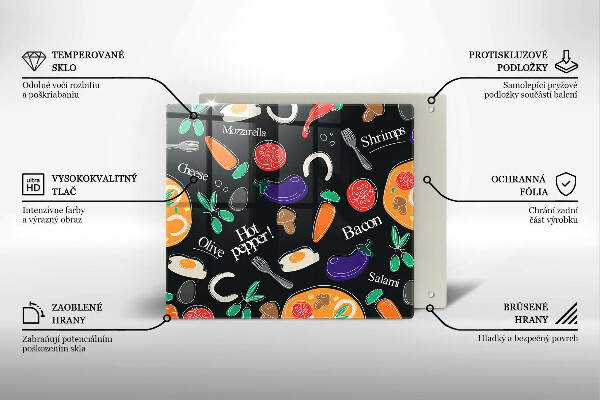 Herdplattenabdeckung Lebensmittelillustration