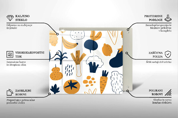 Herdplattenabdeckung Lebensmittelillustration