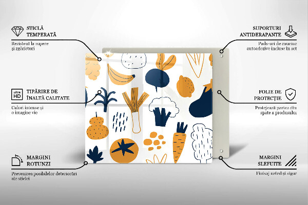 Herdplattenabdeckung Lebensmittelillustration