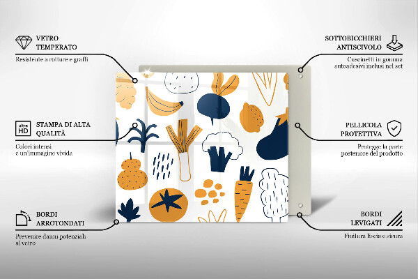Herdplattenabdeckung Lebensmittelillustration