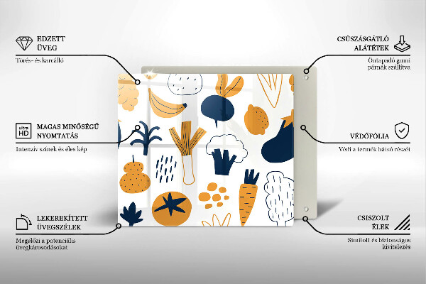 Herdplattenabdeckung Lebensmittelillustration