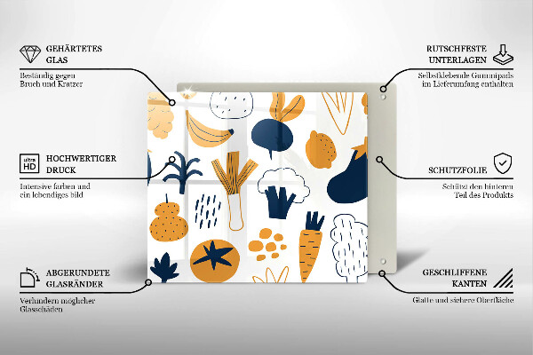 Herdplattenabdeckung Lebensmittelillustration