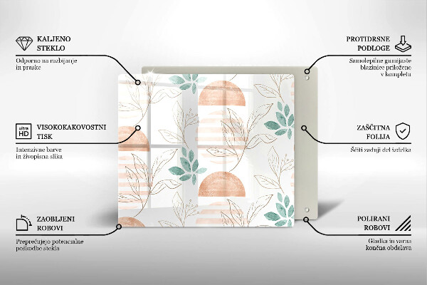 Herdplattenabdeckung Boho-Blättermuster