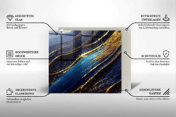 Ceranfeld schutz Marineblaue Abstraktion