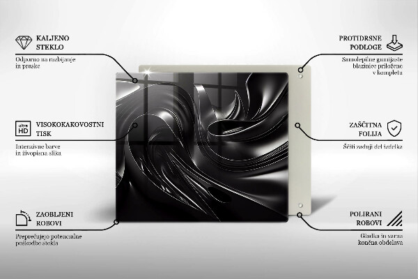 Ceranfeld schutz Abstrakte schwarze Masse