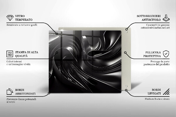Ceranfeld schutz Abstrakte schwarze Masse