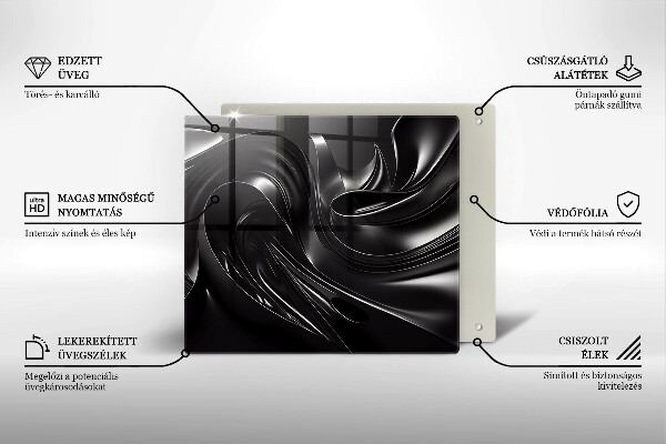 Ceranfeld schutz Abstrakte schwarze Masse