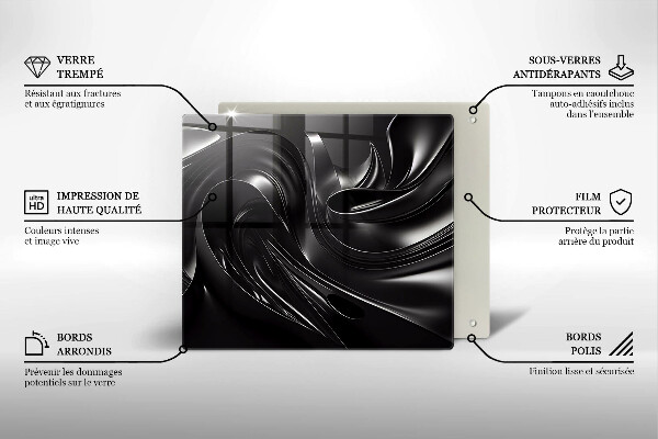 Ceranfeld schutz Abstrakte schwarze Masse
