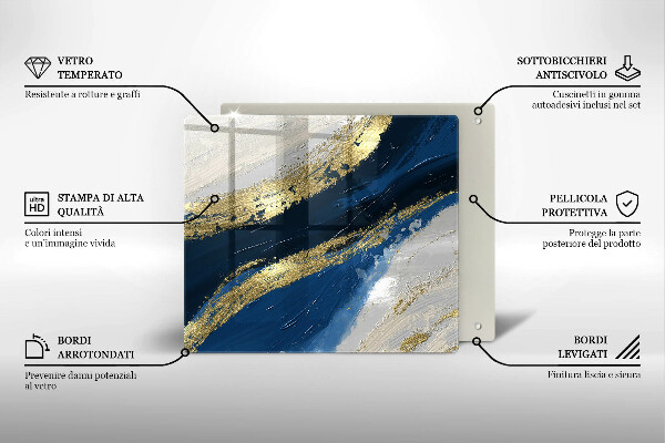 Ceranfeld schutz Textur mit Gold