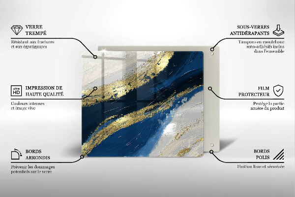 Ceranfeld schutz Textur mit Gold