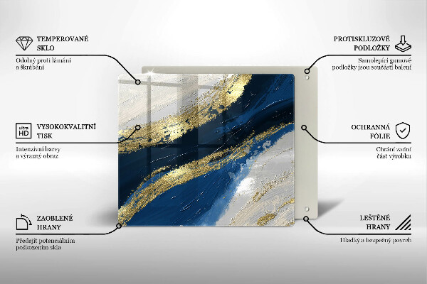 Ceranfeld schutz Textur mit Gold