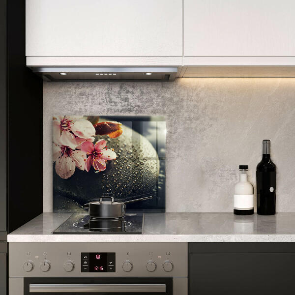 Ceranfeld schutz Blumen Zen-Steine