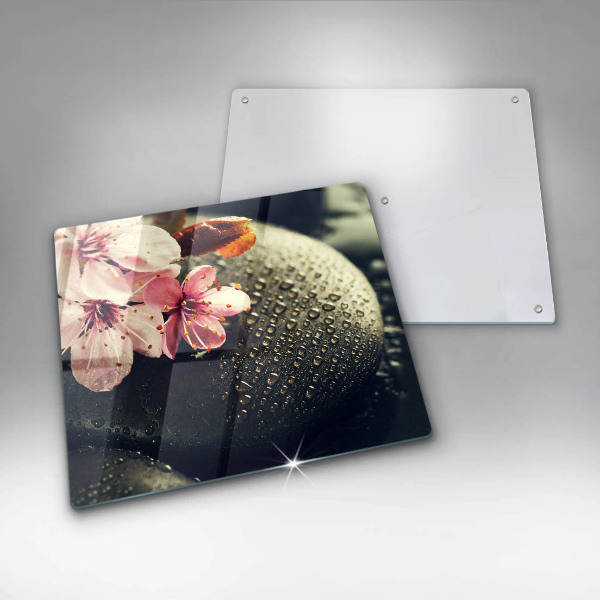 Ceranfeld schutz Blumen Zen-Steine