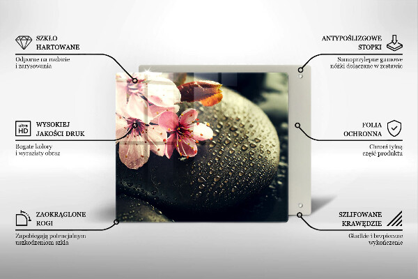 Ceranfeld schutz Blumen Zen-Steine