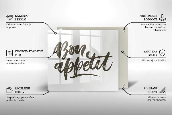 Ceranfeld schutz Inscription Bon Appetit