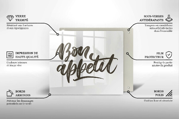 Ceranfeld schutz Inscription Bon Appetit