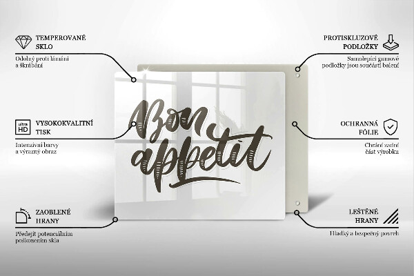 Ceranfeld schutz Inscription Bon Appetit