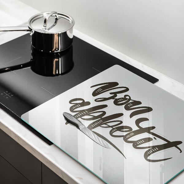 Ceranfeld schutz Inscription Bon Appetit