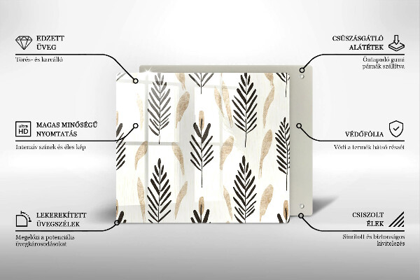 Ceranfeld schutz Boho-Pflanzen