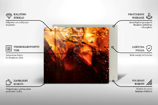 Ceranfeld schutz Cola-Getränk mit Eis