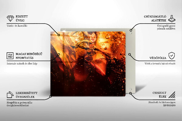 Ceranfeld schutz Cola-Getränk mit Eis