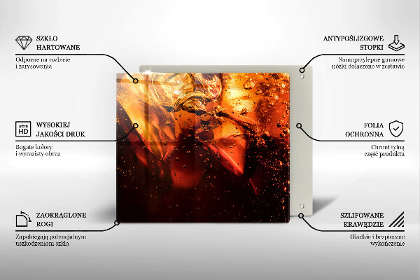 Ceranfeld schutz Cola-Getränk mit Eis