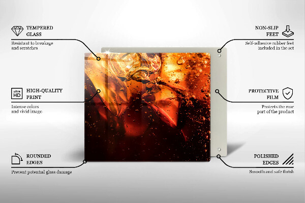 Ceranfeld schutz Cola-Getränk mit Eis