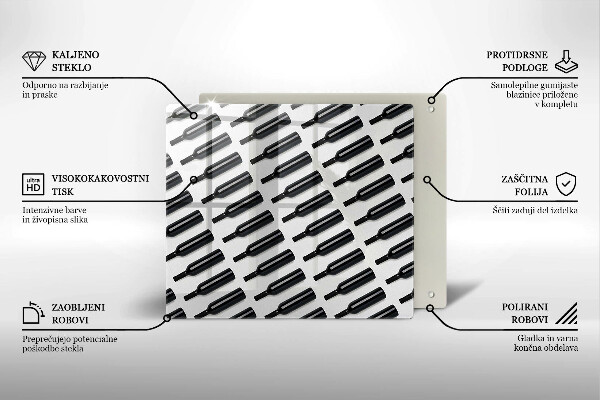 Ceranfeld schutz Schwarze Weinflaschen