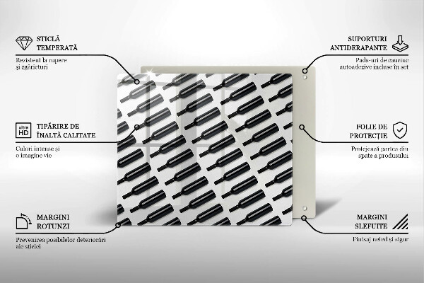 Ceranfeld schutz Schwarze Weinflaschen